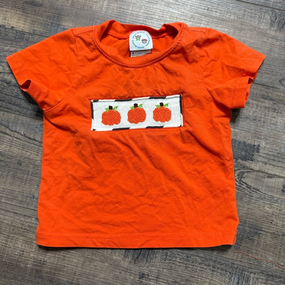 Smock Monkey Orange Pumpkin T-Shirt